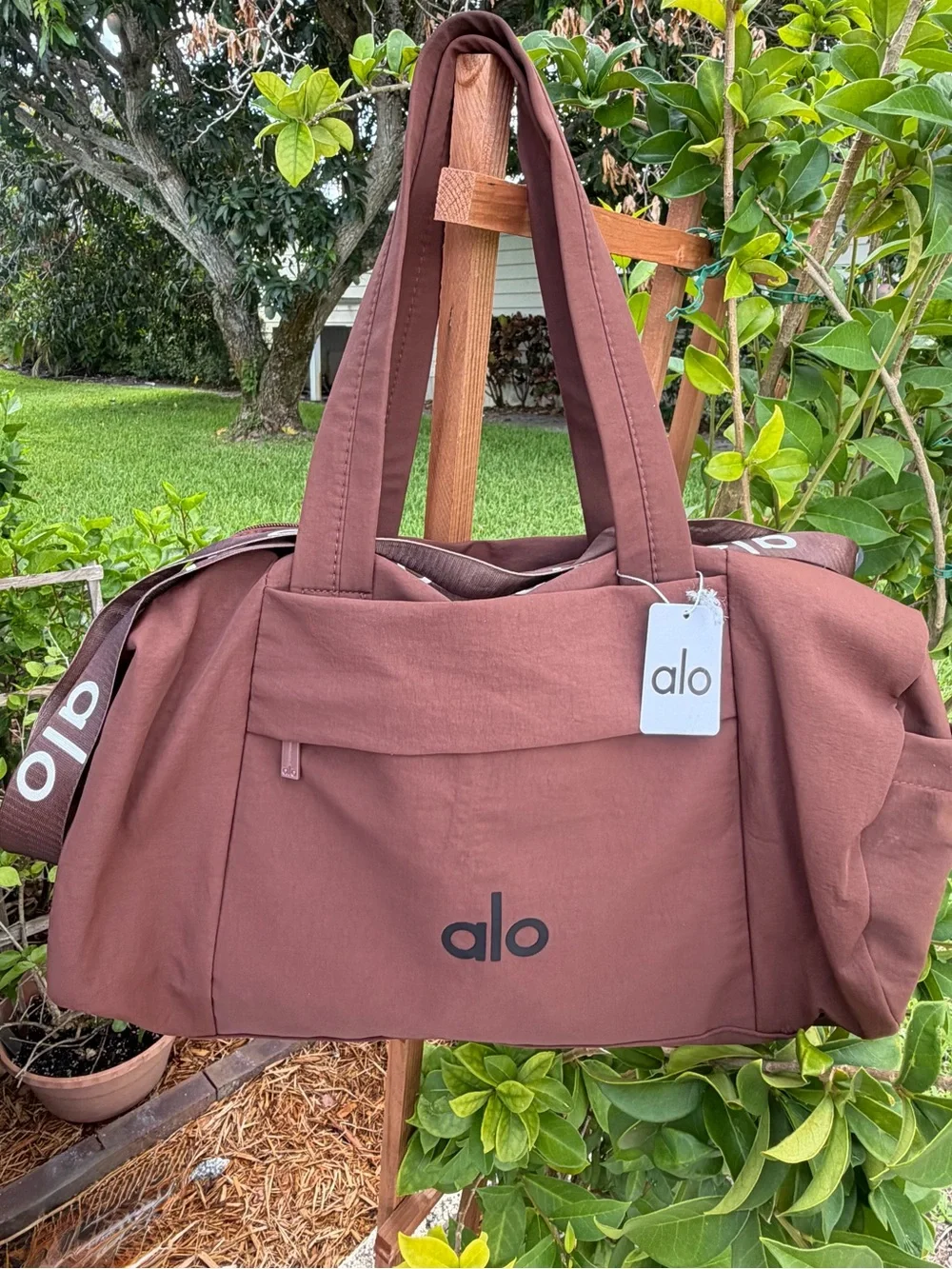 ALO Yoga Rust Brown Travel Duffel Bag